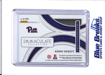 2022 Panini - Immaculate - Auto - Kenny Pickett - 15/25 - #II-KPI - Football - Steelers