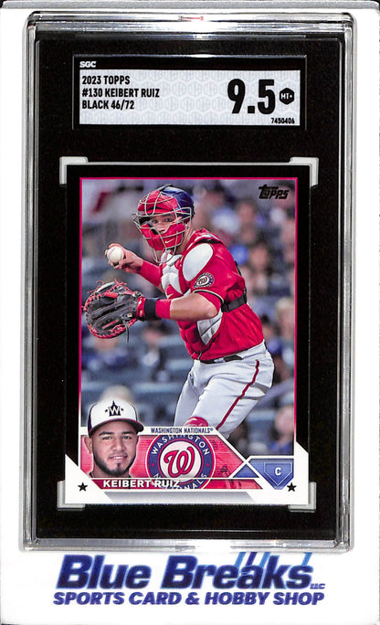 2023 Topps - Series 1 - Black - Keibert Ruiz - SGC9.5 - 46/72 - #130 - Baseball - Nationals