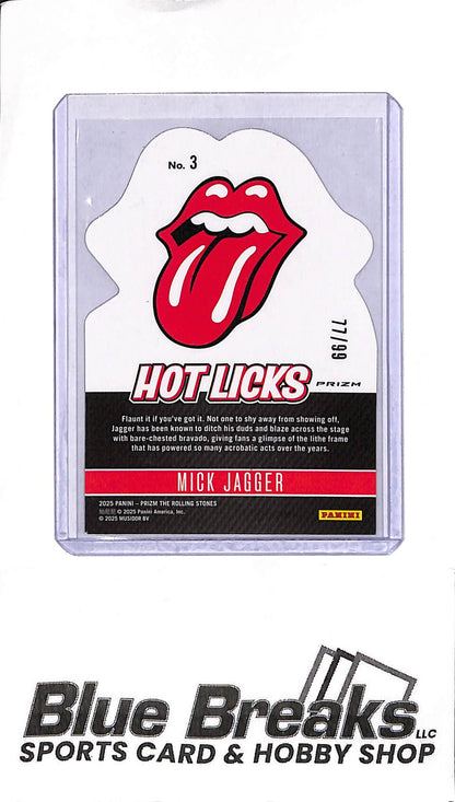 2025 Prizm The Rolling Stones - Mick Jagger - Hot Licks - Red 77/99 - Music