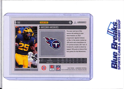 2022 Panini - Luminance - Red Parallel - Hassan Haskins - 16/25 - #186 - Football - Titans