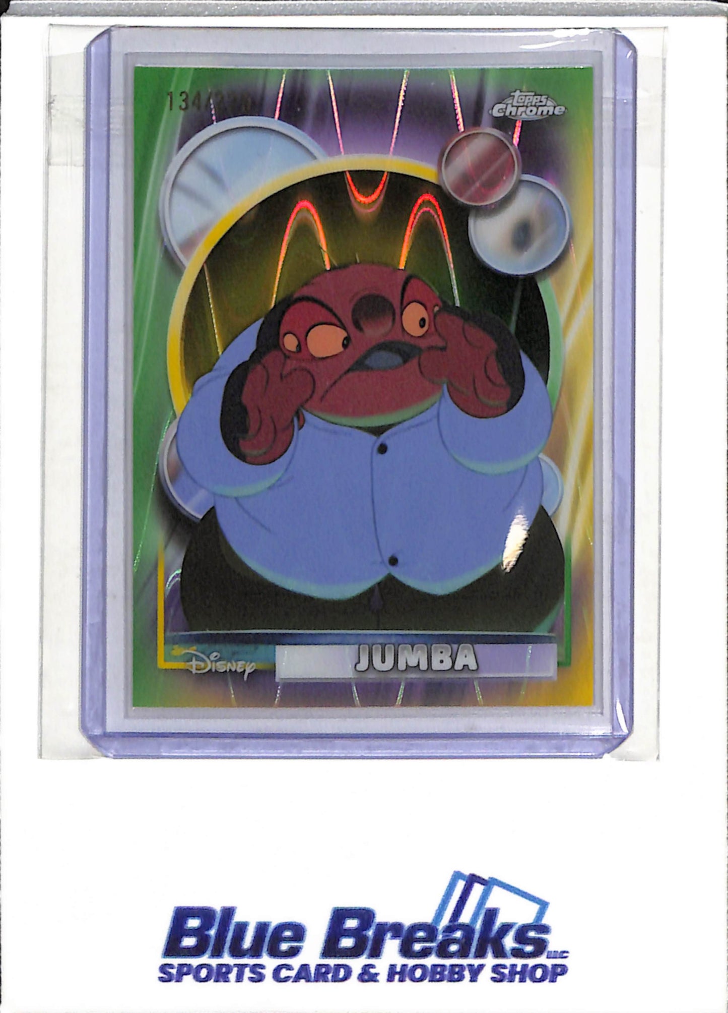 2026 Topps - Disney Chrome - Green and Yellow Wave - Jumba - 134/225 - #153 - drop