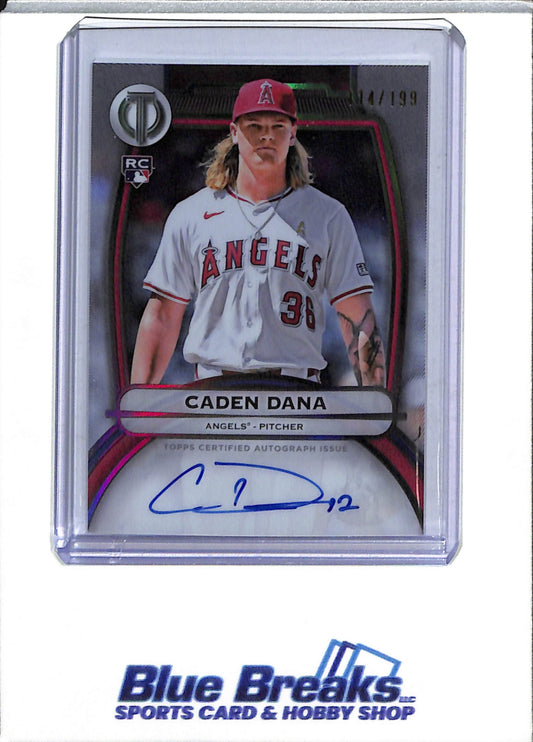 2025 Topps - Tribute - Auto - Rookie Card - Caden Dana - 114/199 - #TA-CD - Baseball - Angels