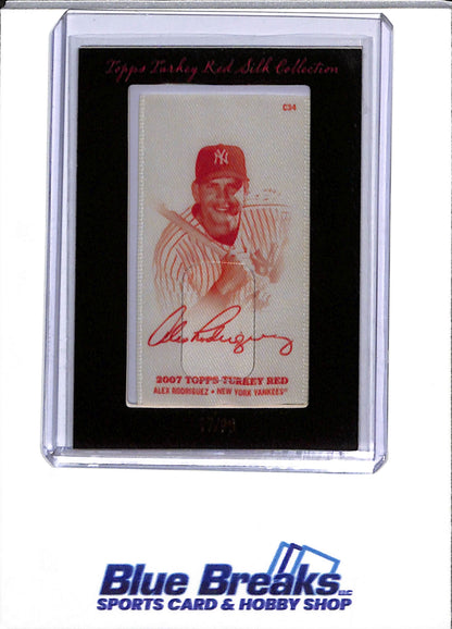 2007 Topps - Turkey Red - Silk - Alex Rodriguez - 17/99 - #C34 - Baseball - Yankees