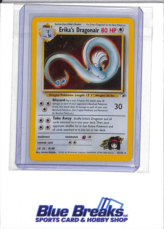 2000 Pokemon - Gym Heros - Illustration Holo - Erika's Dragonair - #4/132 - drop