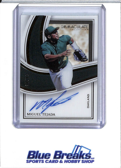 2023 Panini - Immaculate - Auto - Miguel Tejada - 49/49 - #SS-MT - Baseball - Oakland Athletics
