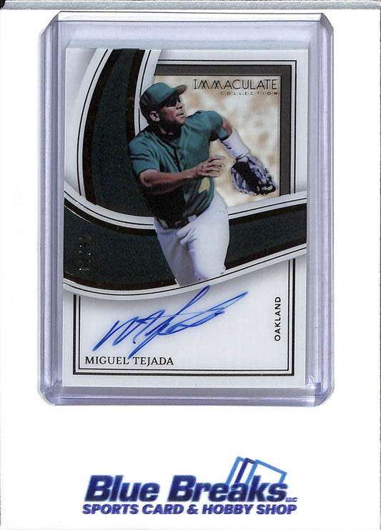 2023 Panini - Immaculate - Auto - Miguel Tejada - 49/49 - #SS-MT - Baseball - Oakland Athletics - drop
