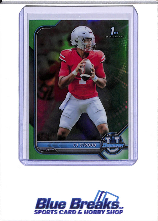 2022 Topps - Bowman U - 1st - Green - CJ Stroud - 33/99 - #3 - Football - Texans - drop