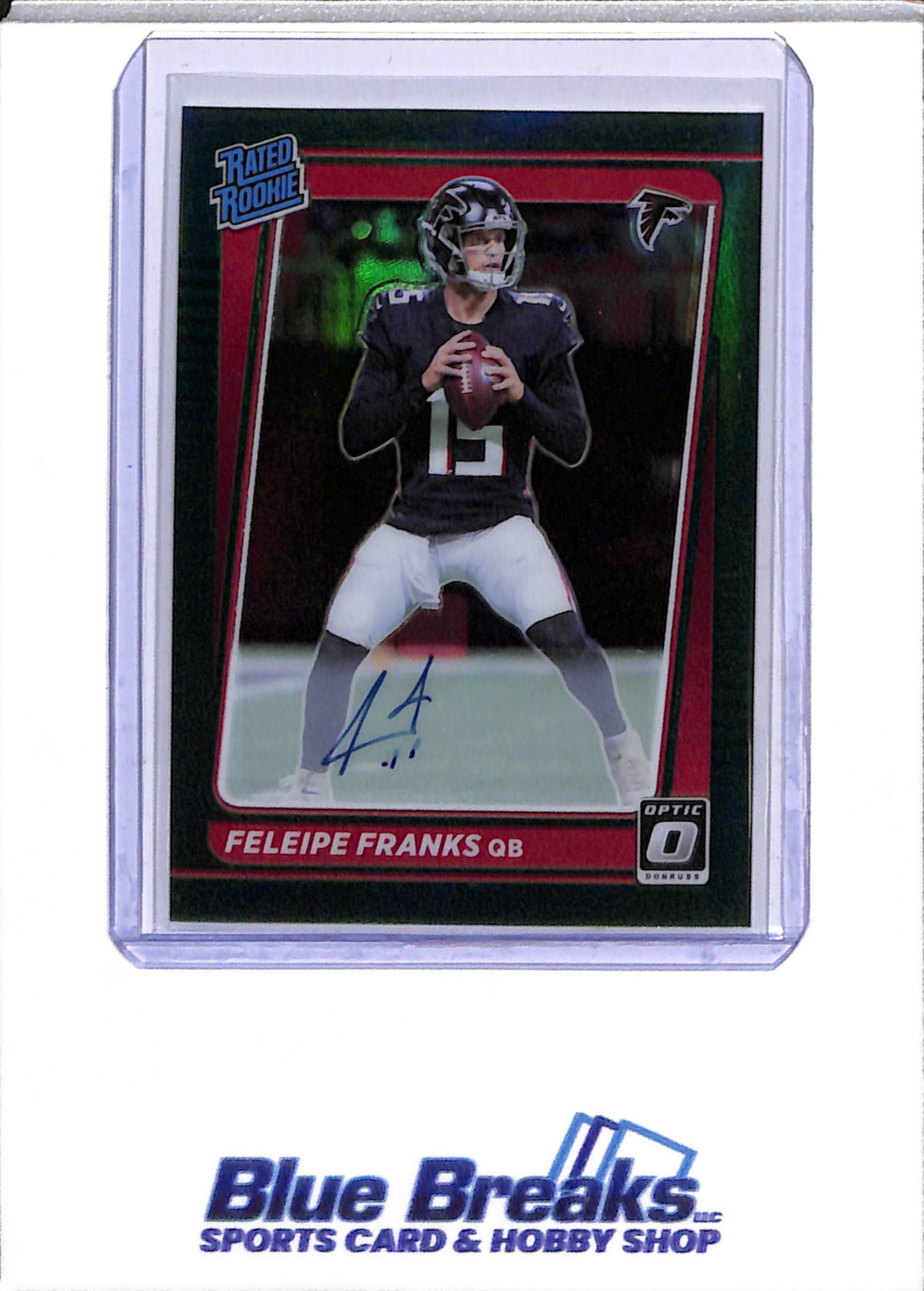 2021 Panini - Donruss Optic - Green - Auto - Feleipe Franks - 2/5 - #299 - Football - Falcons