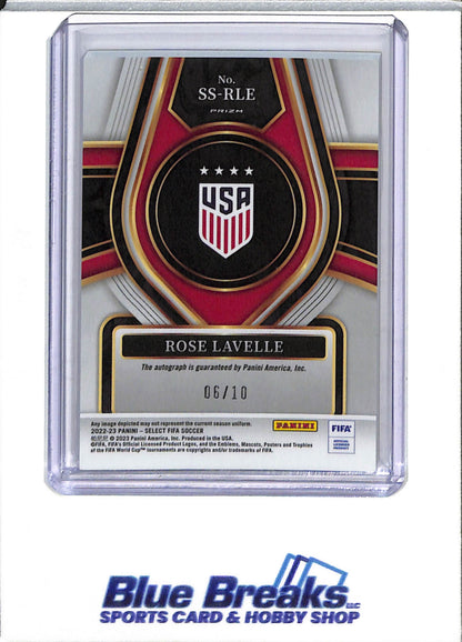 2022-23 Panini - Select - FIFA - Gold Auto - Rose Lavelle - 06/10 - #SS-RLE - Soccer - United States
