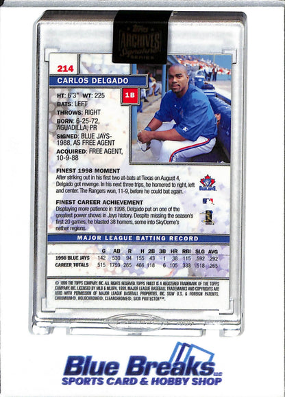 2022 Topps - Archives Signature Series - Auto - Carlos Delgado - 1/1 - #214 - Baseball - Blue Jays