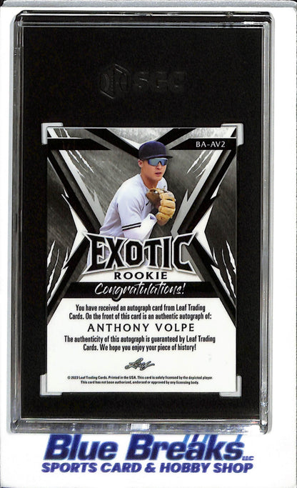 2023 Leaf - Exotic - Giraffe Kaleidoscope - Rookie Card - Auto - Anthony Volpe - SGC10 - 1/1 - #BA-AV2 - Baseball - Yankees