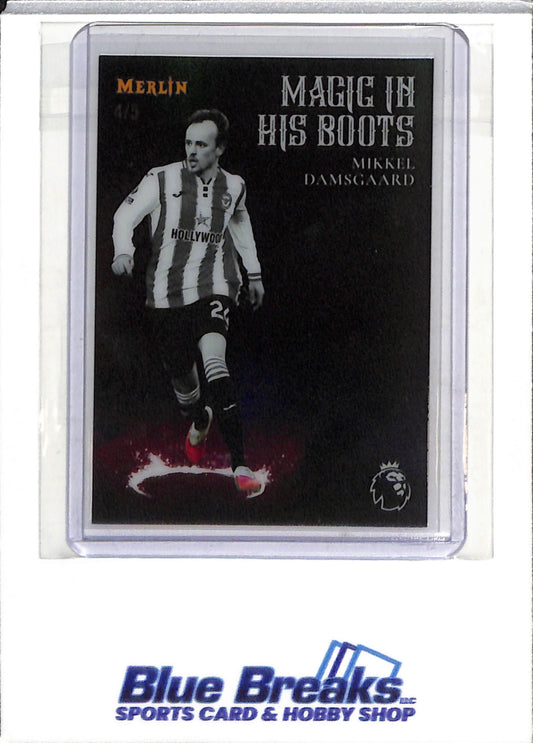 2026 Topps - Merlin - Premier League - Magic In His Boots - Mikkel Damsgaard - 4/5 - #MB-38 - Soccer - Brentford - drop
