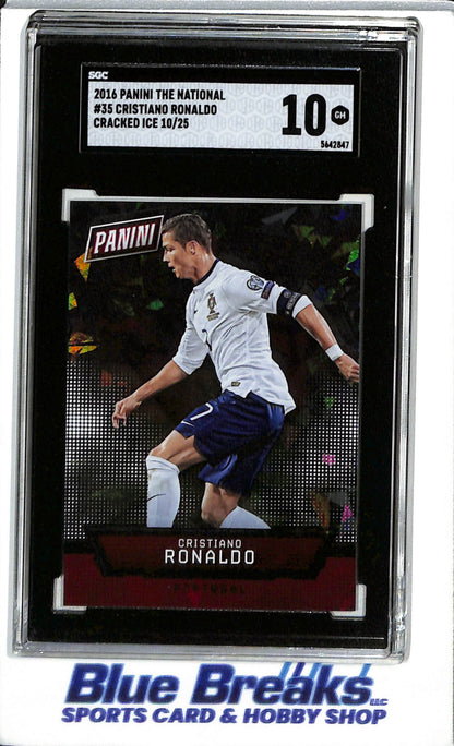 2016 Panini - The National - Cracked Ice - Cristiano Ronaldo - SGC 10 - 10/25 - #35 - Soccer - Portugal