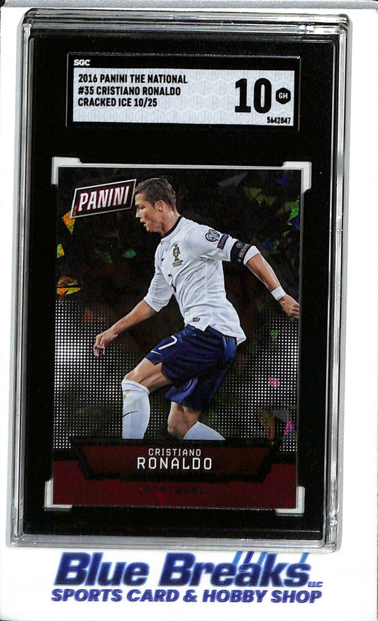 2016 Panini - The National - Cracked Ice - Cristiano Ronaldo - SGC 10 - 10/25 - #35 - Soccer - Portugal