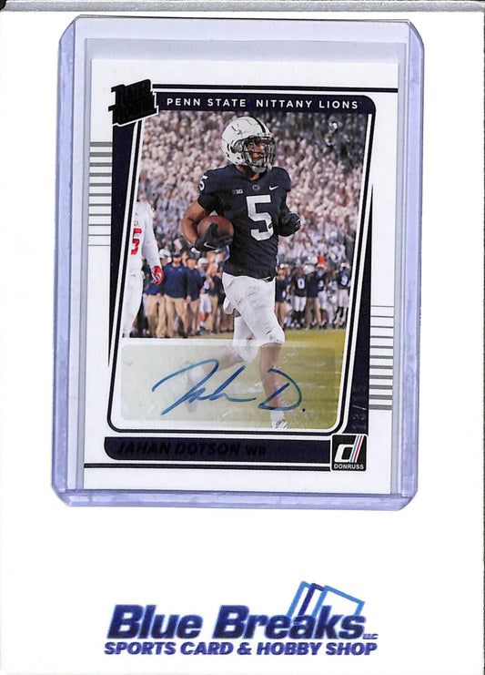 2022 Panini - Chronicles - Donruss - Purple - Auto - Jahan Doton - 13/15 - #RR-JDO - Football - Eagles - drop