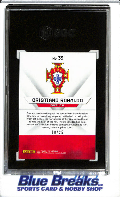 2016 Panini - The National - Cracked Ice - Cristiano Ronaldo - SGC 10 - 10/25 - #35 - Soccer - Portugal