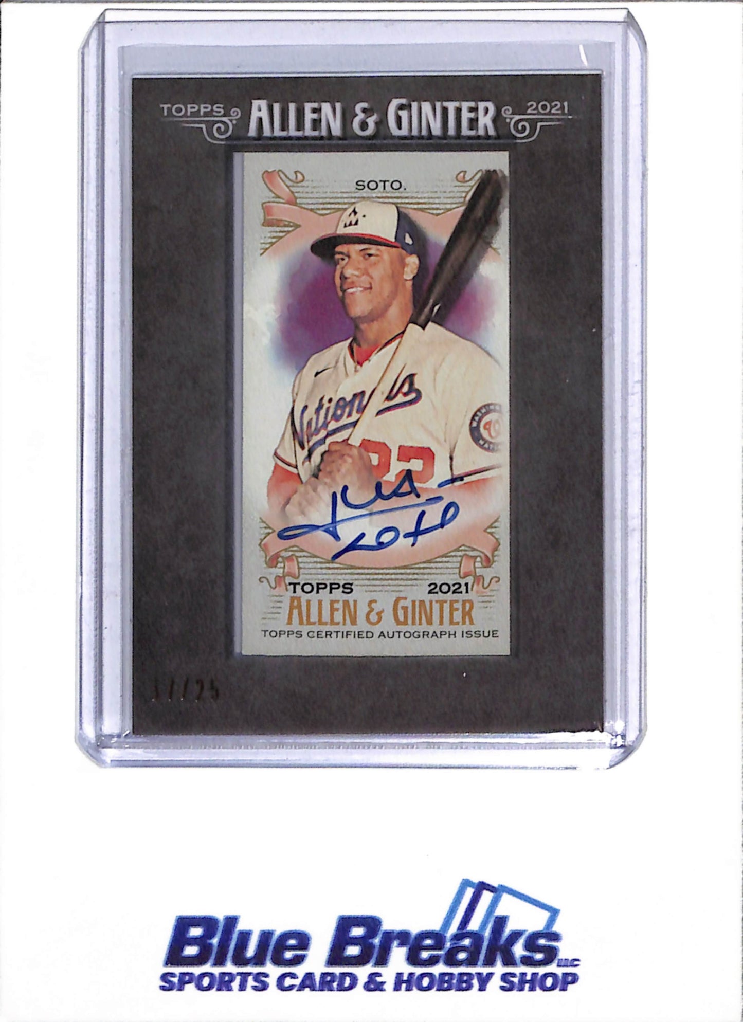 2021 Allen & Ginter - Auto - Juan Soto - 17/25 - #FMA-JS - Baseball - Nationals