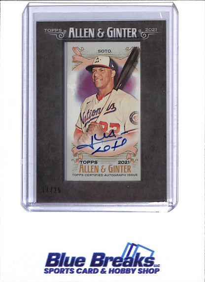 2021 Allen & Ginter - Auto - Juan Soto - 17/25 - #FMA-JS - Baseball - Nationals