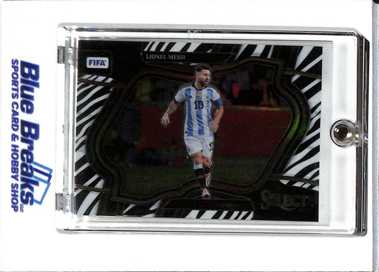 2022-23 Panini - Select - FIFA - Zebra - Lionel Messi - 16/25 - #204 - Soccer - Argentina - Miami - drop