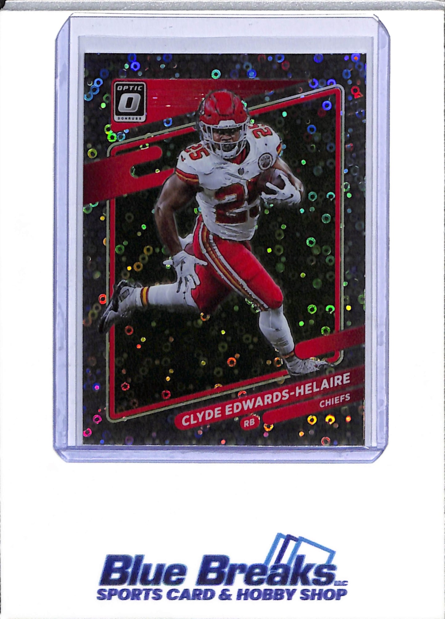 2021 Panini - Donruss Optic - Prizm - Silver Circles - Clyde Edwards-Helaire - 025/125 - #35 - Football - Chiefs