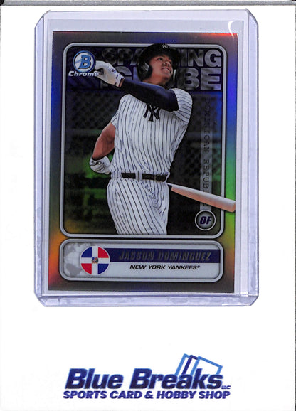 2020 Topps - Bowman Chrome - Refractor - Jasson Dominguez - #STG-JD - Baseball - Yankees