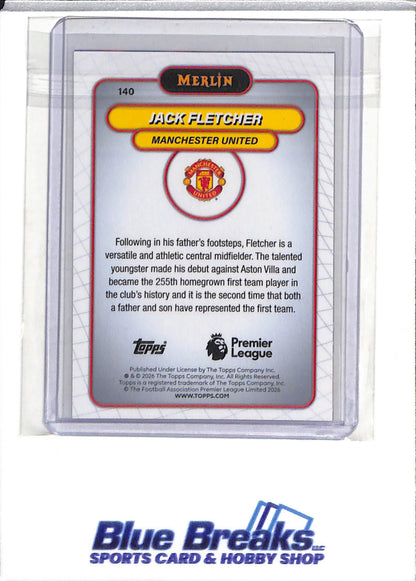 2026 Topps - Merlin - Premier League - Guitar - Rookie Card - Jack Fletcher - 14/95 - #140 - Soccer - Manchester United - drop