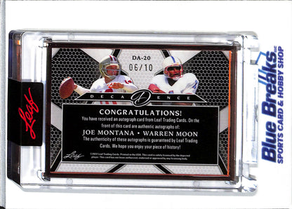 2022 Leaf - Decadence - Bronze Framed - Montana - Moon - 06/10 - #DA-20 - Football