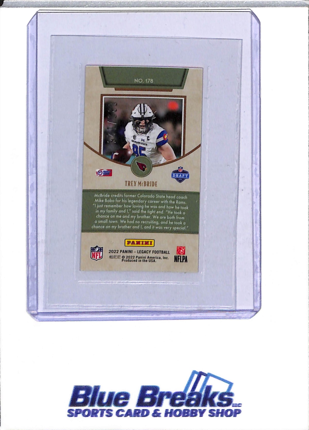 2022 Panini - Legacy - Rookie Card - Orange - Mini Card - Trey McBride - 039/125 - #178 - Football - Cardinals