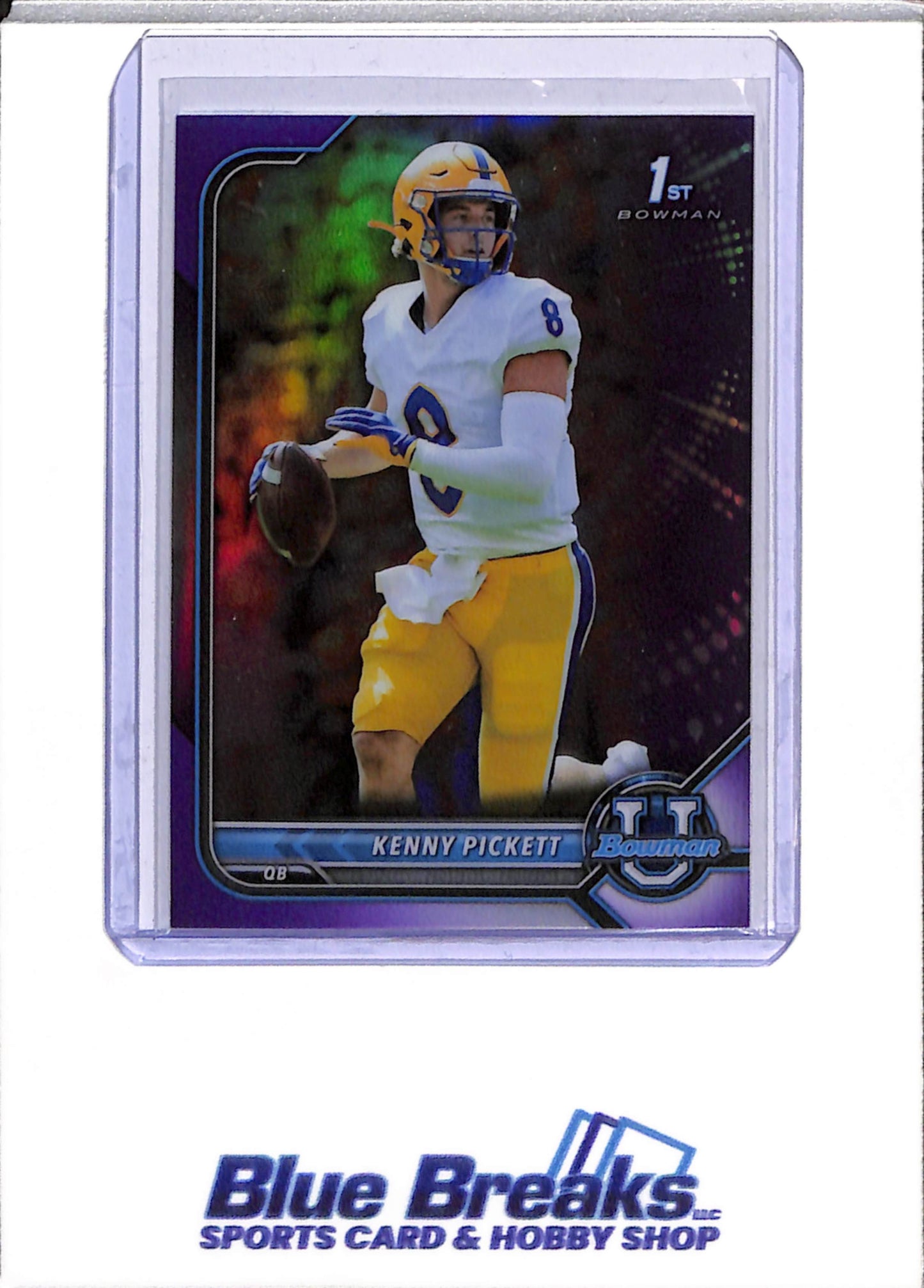 2022 Topps - Bowman U - 1st - Purple - Kenny Pickett - #65 - Football - Steelers