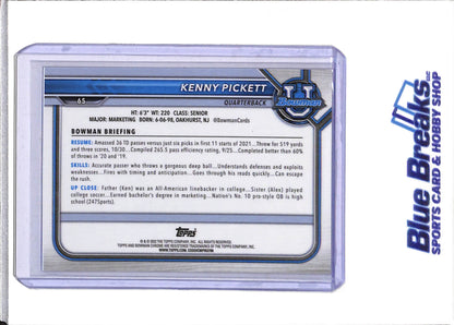 2022 Topps - Bowman U - 1st - Purple - Kenny Pickett - #65 - Football - Steelers