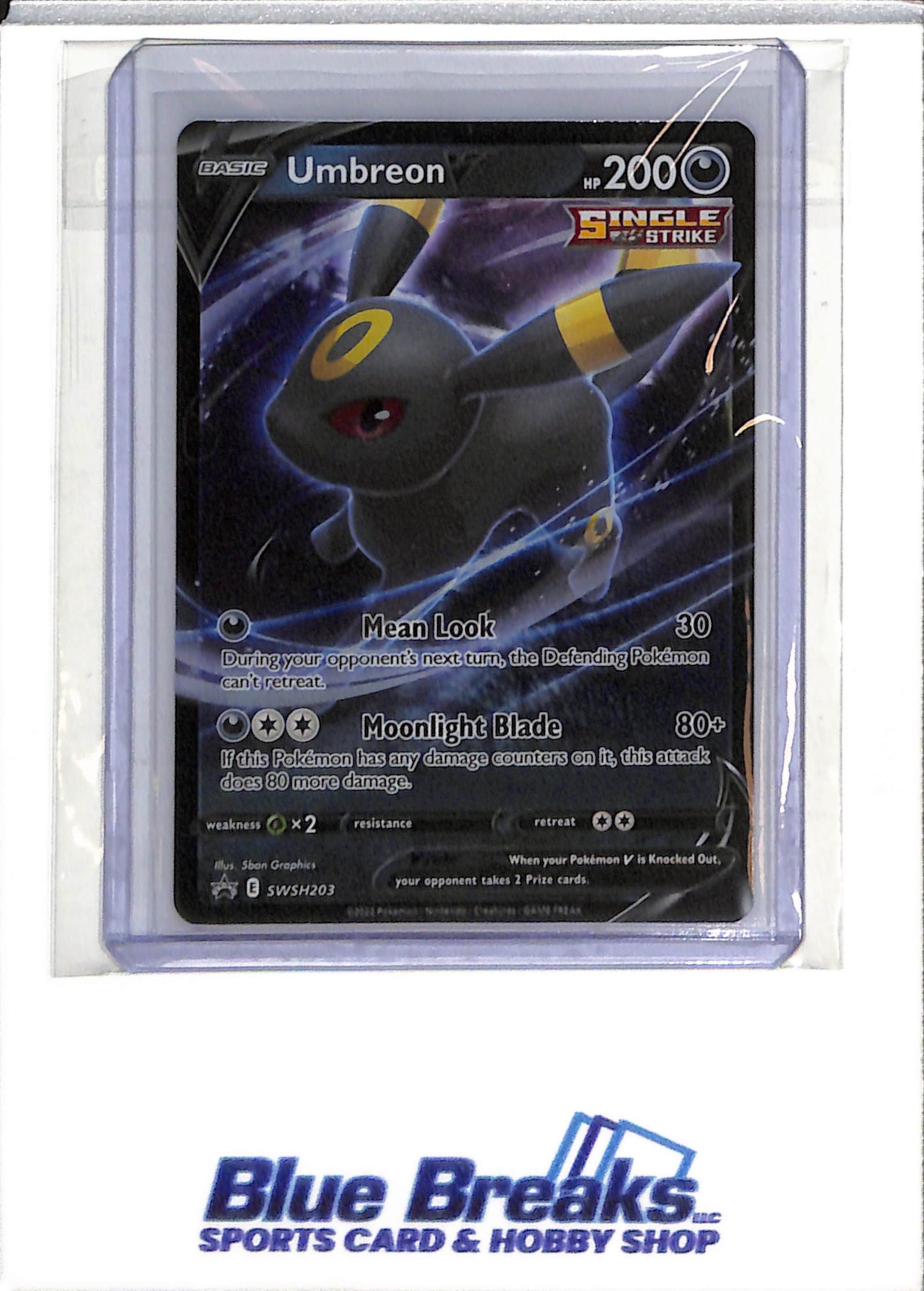 2022 Pokemon - Black Star Promo - SWSH - Umbreon V - #SWSH203 - drop