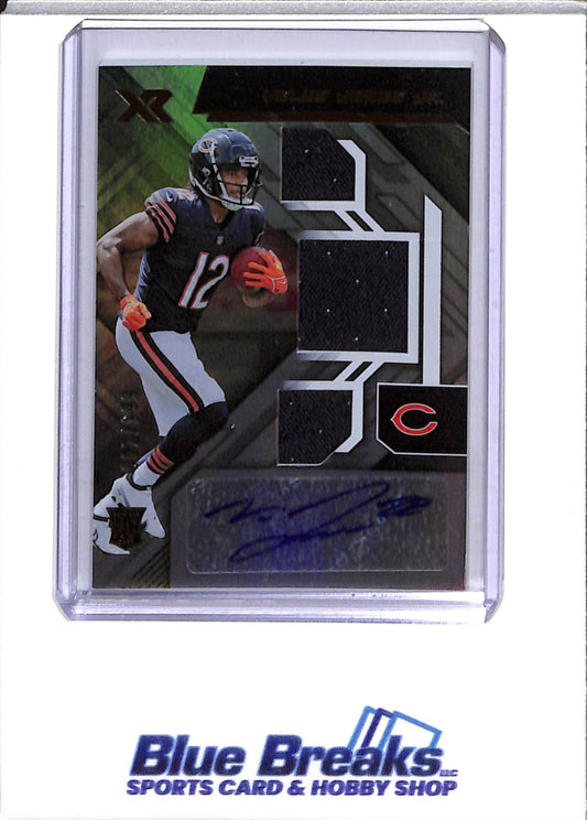 2022 Panini - XR - Rookie Card - Triple Relic - Auto - Velus Jones Jr - 002/199 - #230 - Football - Bears - drop