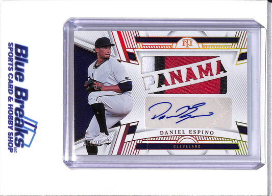 2023 Panini - National Treasures - Panama - Auto - Relic - Daniel Espino - 24/25 - #DMS-DE - Baseball - Guardians - drop