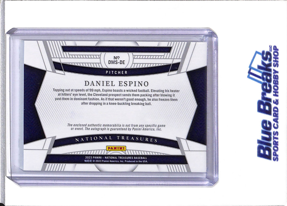 2023 Panini - National Treasures - Panama - Auto - Relic - Daniel Espino - 24/25 - #DMS-DE - Baseball - Guardians