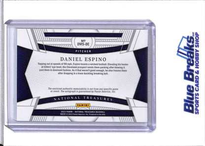 2023 Panini - National Treasures - Panama - Auto - Relic - Daniel Espino - 24/25 - #DMS-DE - Baseball - Guardians