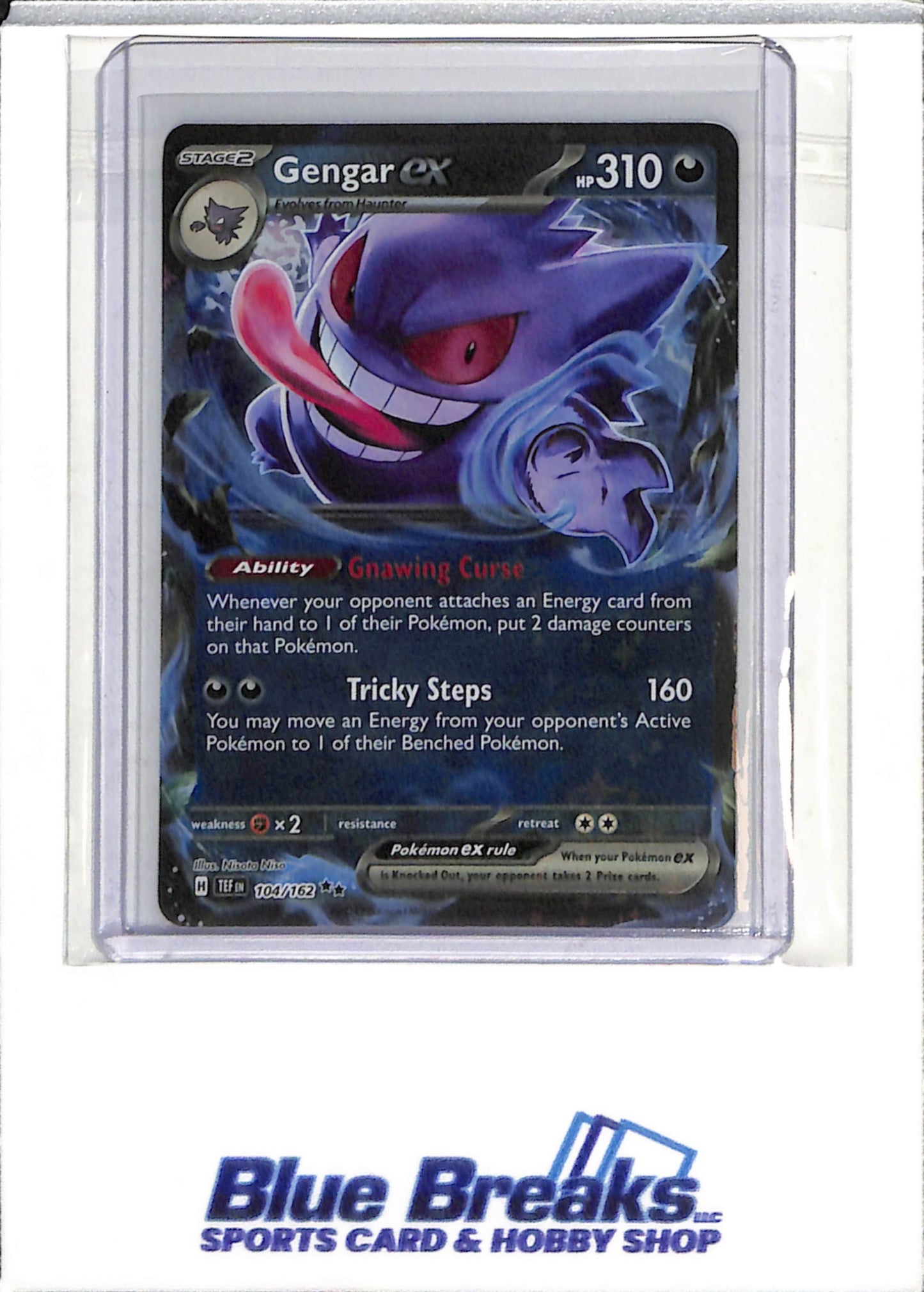 2024 Pokemon - Temporal Forces - Special Illustration Foil - Gengar ex - #104/162 - drop