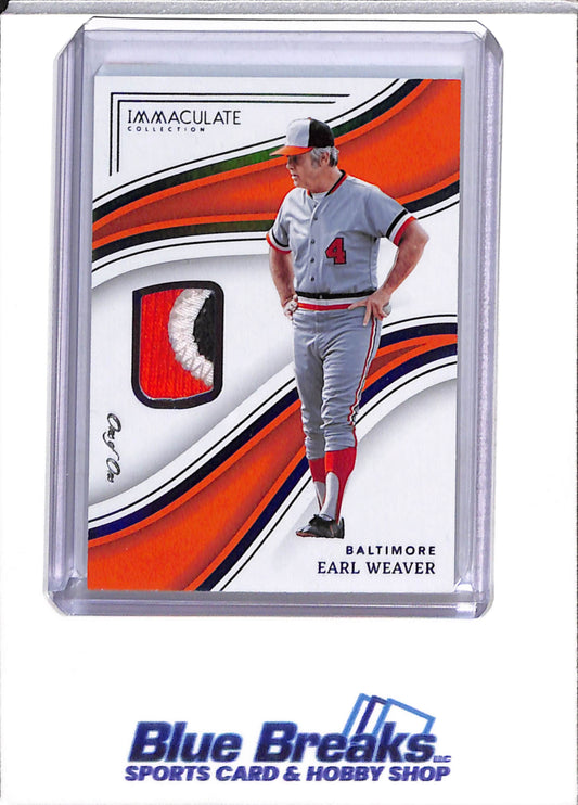 2023 Panini - Immaculate - Relic - Earl Weaver - 1/1 - #105 - Baseball - Baltimore Orioles - drop