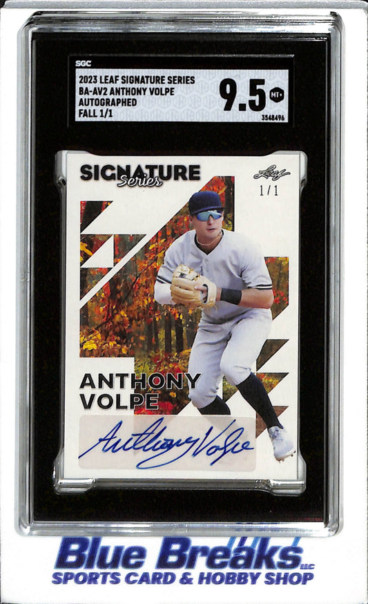 2023 Leaf - Signature Series - Fall - Auto - Anthony Volpe SGC9.5 - 1/1 - #BA-AV2 - Baseball - Yankees - drop