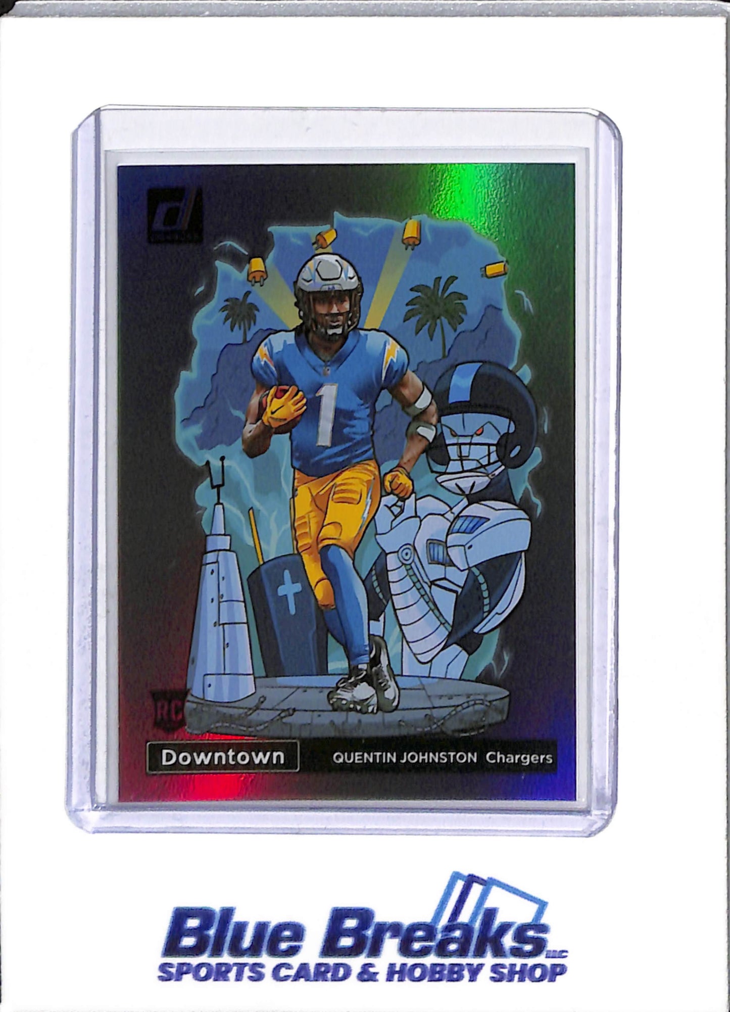 2023 Panini - Donruss - Downtown - Quentin Johnston - #D-16 - football - Chargers - drop