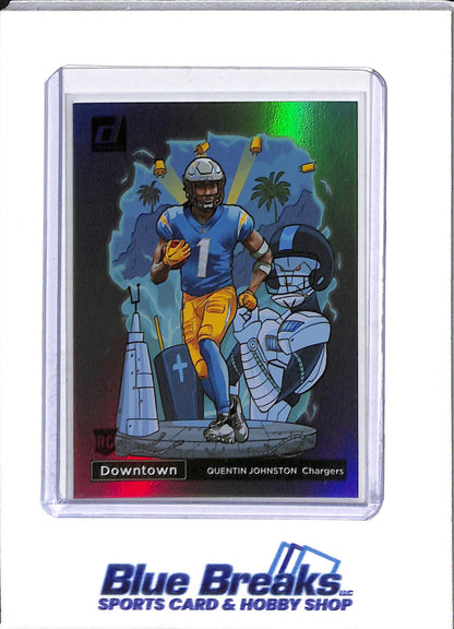 2023 Panini - Donruss - Downtown - Quentin Johnston - #D-16 - football - Chargers - drop