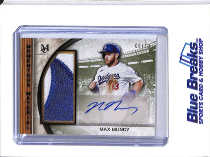 2025 Topps Museum Collection - Momentous Material Jumbo Patch Auto - Max Muncy - 08/10 - #MMJPA-MMU - baseball - drop