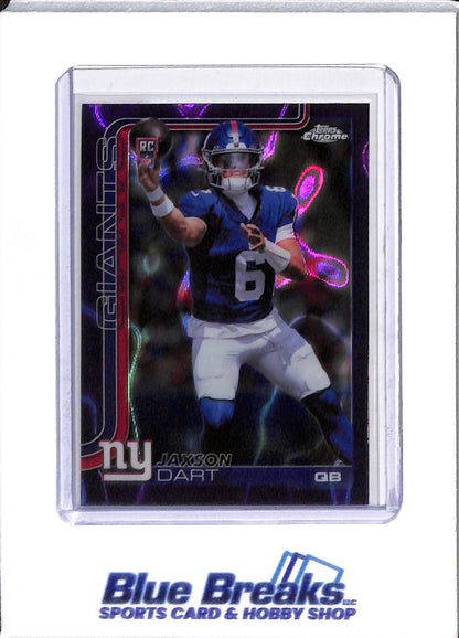 2025 Topps Chrome - purple - Jaxson Dart - 55/75 - RC - #306 - football - Giants - drop