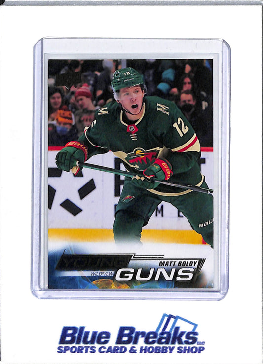 2022-23 Upper Deck - Series 1 - Young Guns - Matt Boldy - #201 - hockey - Wild - drop