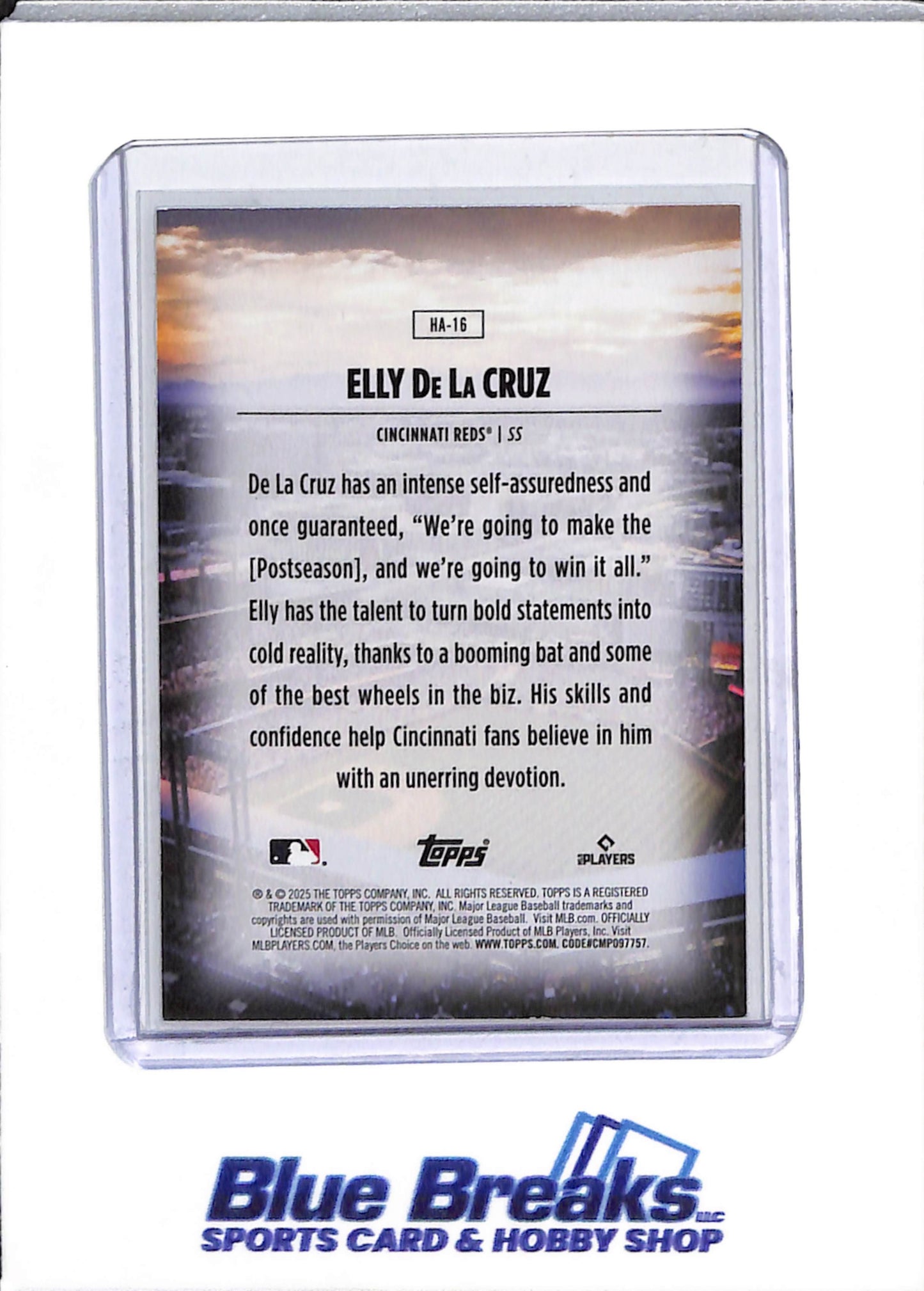 2025 Topps Chrome - Series 1 - Home Field Advantage - Elly De La Cruz - #HA-16 - baseball - Reds - drop