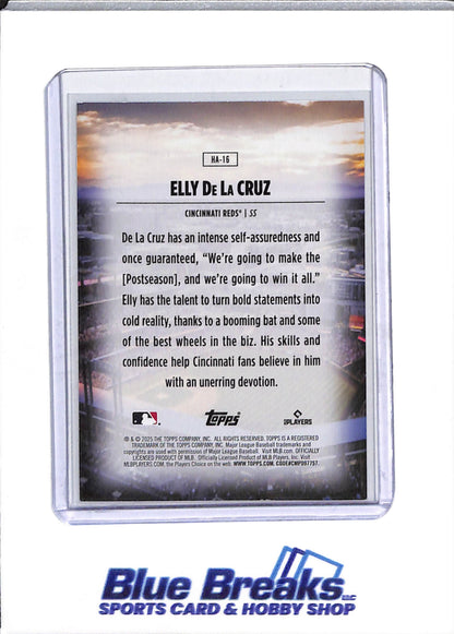 2025 Topps Chrome - Series 1 - Home Field Advantage - Elly De La Cruz - #HA-16 - baseball - Reds - drop