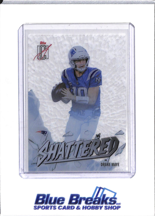2025 Topps - Signature Class - Shattered - Drake Maye - #S-19 - football - Patriots - drop