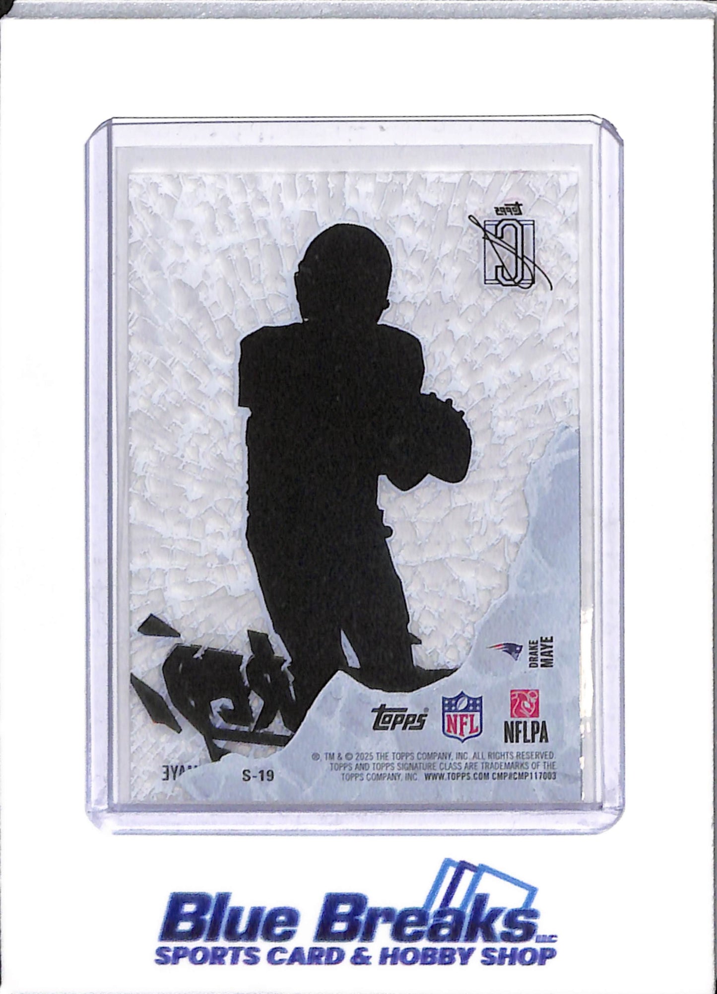 2025 Topps - Signature Class - Shattered - Drake Maye - #S-19 - football - Patriots - drop