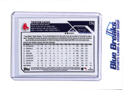 2023 Topps - Chrome - Negative Refractor - Rookie Card - Triston Casas - #174 - Baseball - Red Sox