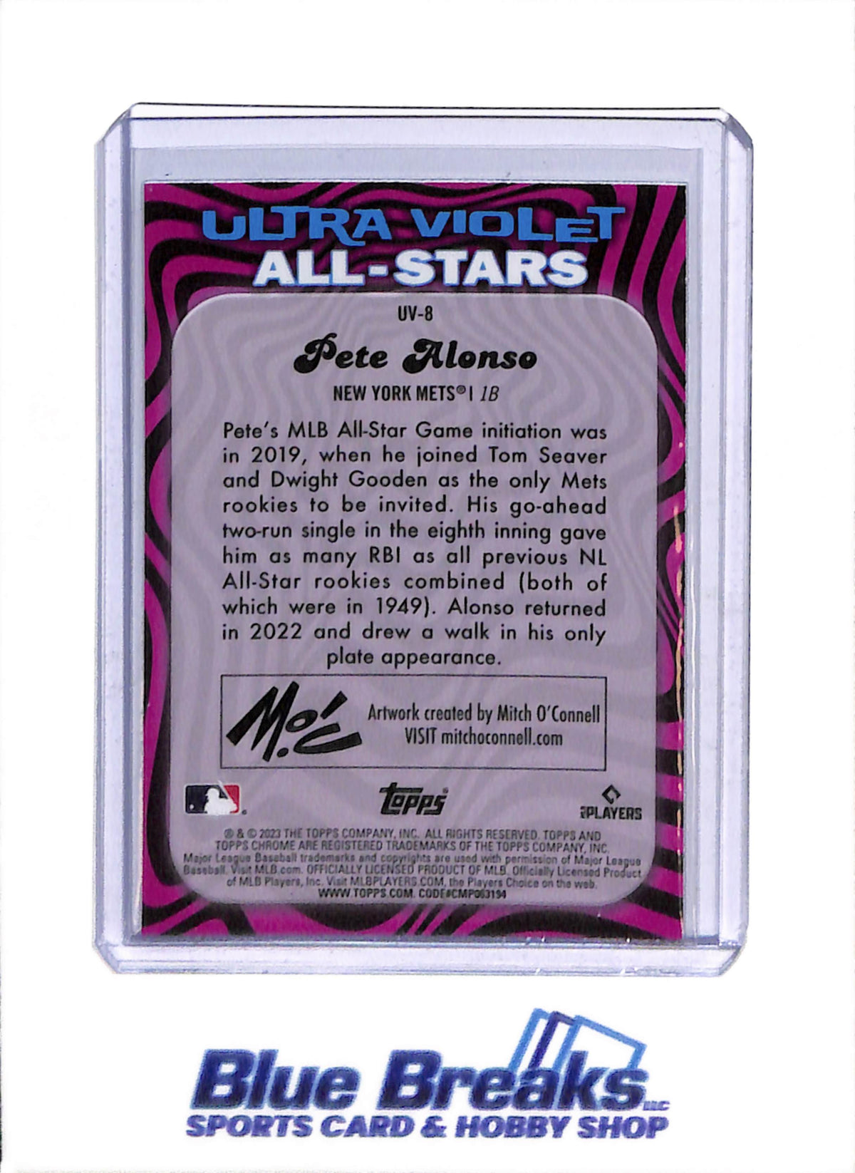 2023 Topps - Chrome - Ultra-Violet All-Stars - Pete Alonso - #UV-8 - Baseball - Mets