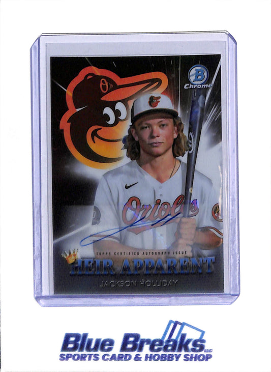 2022 Bowman - Chrome - Heir Apparent - Auto - Jackson Holliday - 77/99 - #HA-1 - Baseball - Orioles